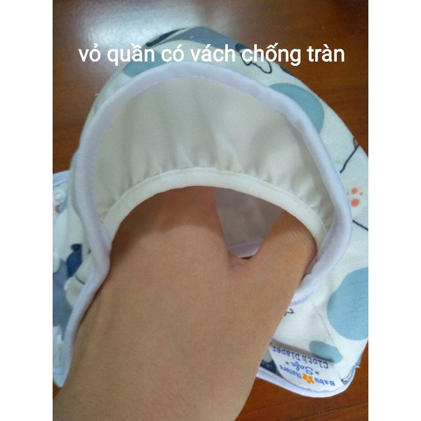 Combo 10 Vỏ bỉm vải BabuNature chống thấm, có vách chống tràn size M, L