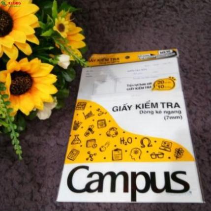 Giấy kiểm tra kẻ ngang Campus TP-BM70G-30 - Màu vàng