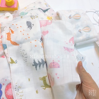 Set 10 khăn sữa sợi tre túi lưới