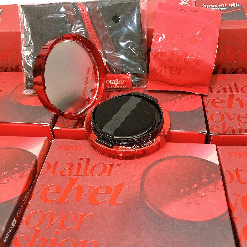 Phấn Nước Che Phủ Espoir Pro Tailor Be Velvet Cover Cushion SPF 34 PA++ (kèm lõi refill và túi đựng )