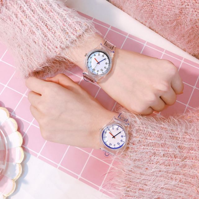 [GIẢM MẠNH] Đồng hồ nữ dây nhựa dẻo trong suốt | BigBuy360 - bigbuy360.vn
