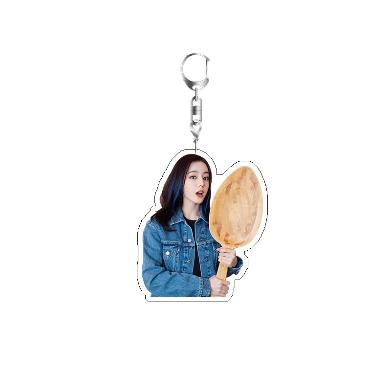 Móc Khóa acrylic Hình Bánh sandwich Hai Mặt