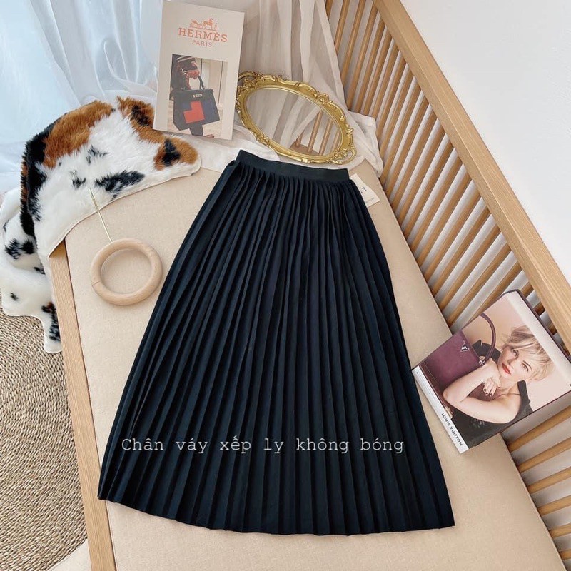 Chân váy dập li cạp chun dáng dài 70cm | BigBuy360 - bigbuy360.vn