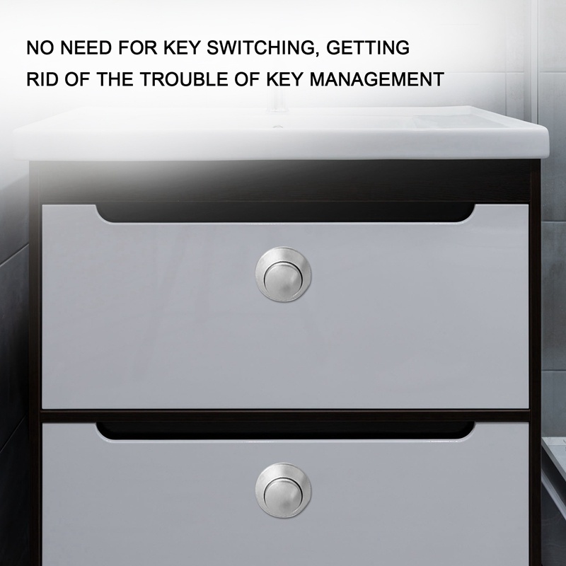 Set 10 Nút Nhấn Không Chìa Khóa Dày Dặn 15-27mm Cho Tủ Chạn / Cửa Ra Vào / Tủ Chén