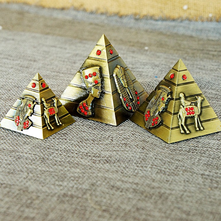 Bộ 3 mô hình kim tự tháp Ai Cập đồ trang trí phòng làm việc đạo cụ làm phim mô hình dựng phim Asam