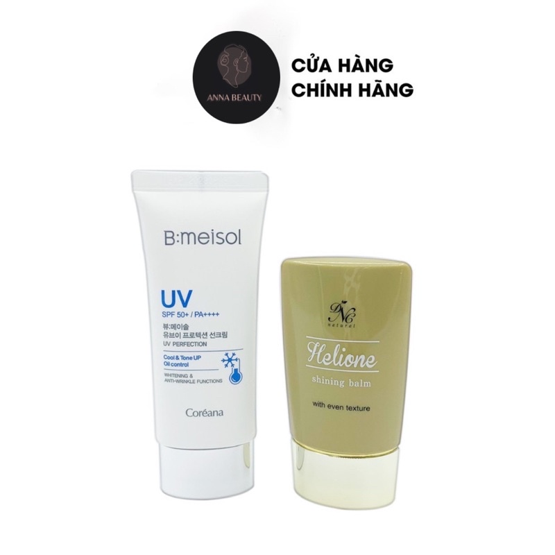 Combo SP Kem Chống Nắng B:meisol và BB Cream cho da Căng Bóng mịn màng che khuyết điểm hiệu quả
