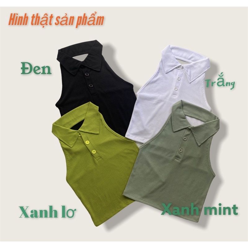 ÁO SÁT NÁCH CỔ POLY SIÊU XINH