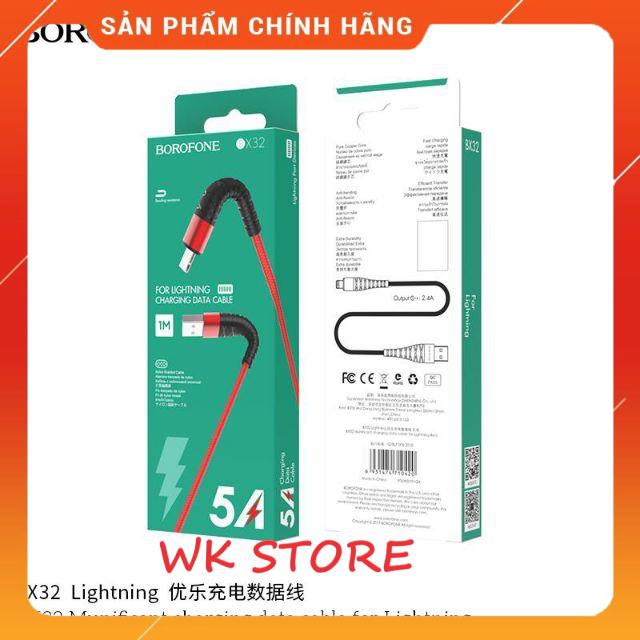 Cáp sạc nhanh Borofone bx32 cho iphone,micro,typeC,BH 1 năm