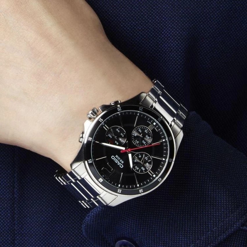 Đồng hồ nam dây kim loại Casio chính hãng Anh Khuê MTP-1374D-1AVDF