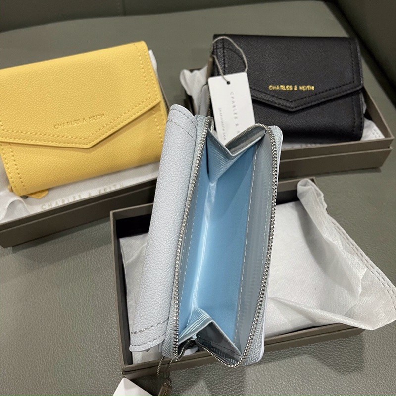 Ví Nữ CNK Bì Thư Chất Dạ Hạt Sần Fullbox Đủ Màu Envelope Short Wallet