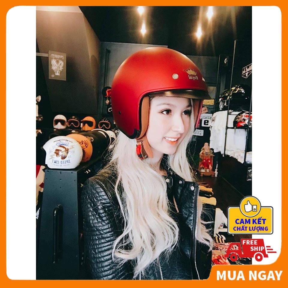 Mũ bảo hiểm Royal M139 kính âm đỏ đô