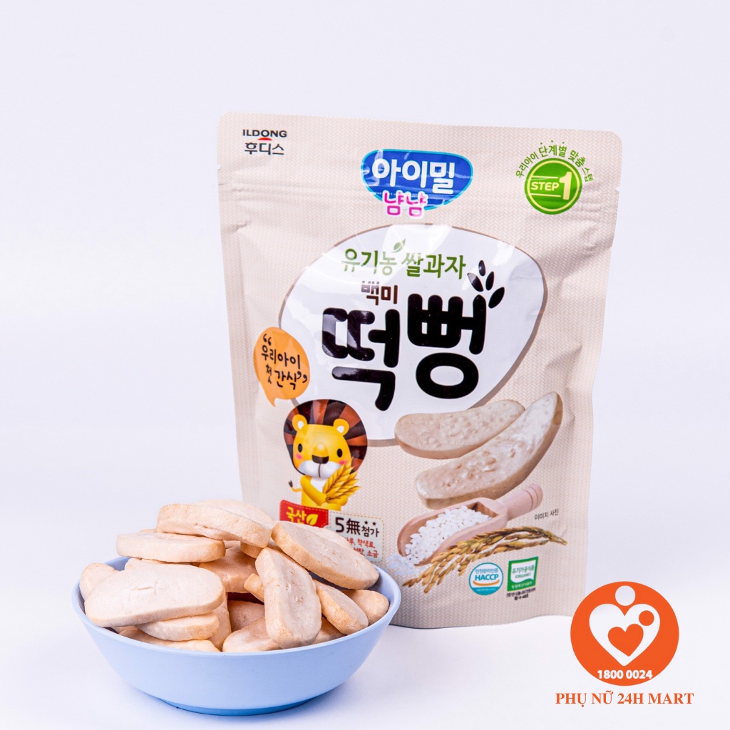 Bánh Gạo ILDONG hữu cơ 30g cho bé ăn dặm 6m+ [ DATE T8/2022]