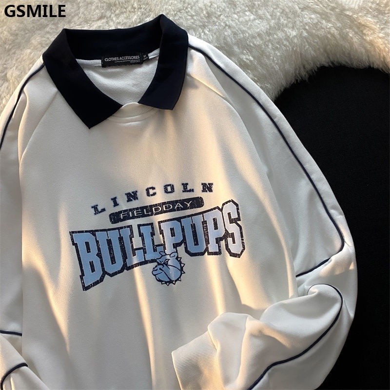 Áo Sweater Polo Cổ Bẻ Phong Cách Học Sinh Hàn Quốc Cho Mùa Thu Đông