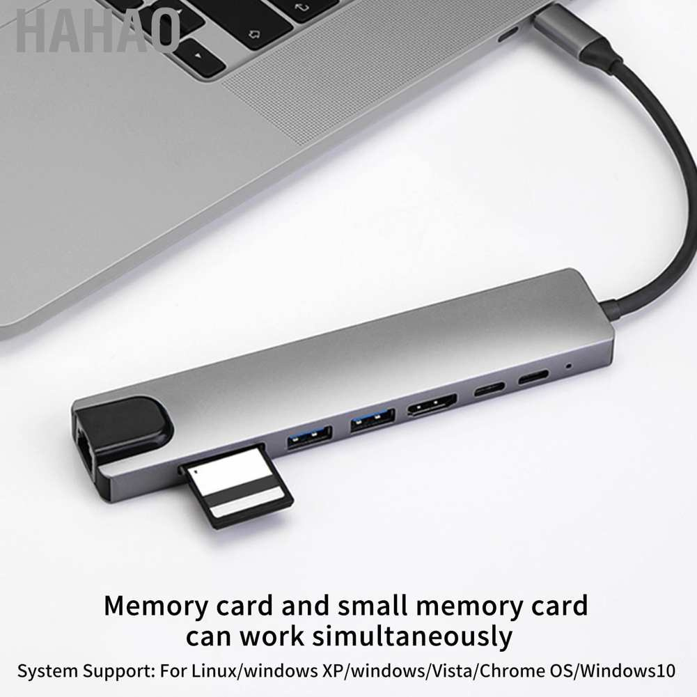 Đầu Đọc Thẻ Nhớ Máy Tính Rj45 Hahao 8 Trong 1 | BigBuy360 - bigbuy360.vn
