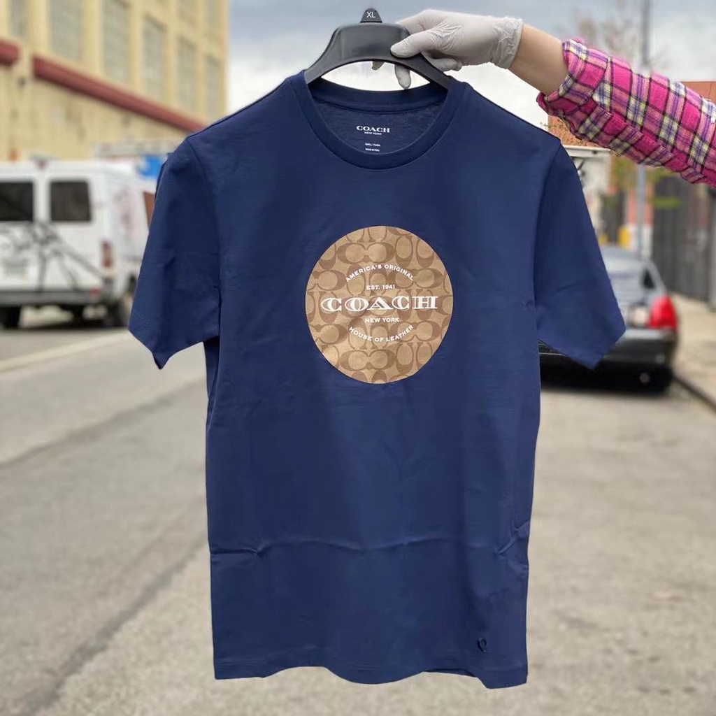Mới Áo Thun Ngắn Tay In Logo Coach Dễ Thương
