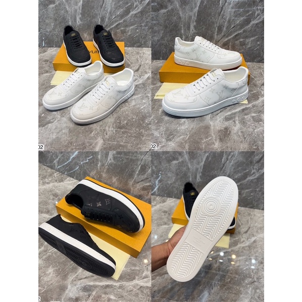 Giày LV Nam Logo Hoa Cao Cấp - Giày Sneaker Nam LV Giá Tốt