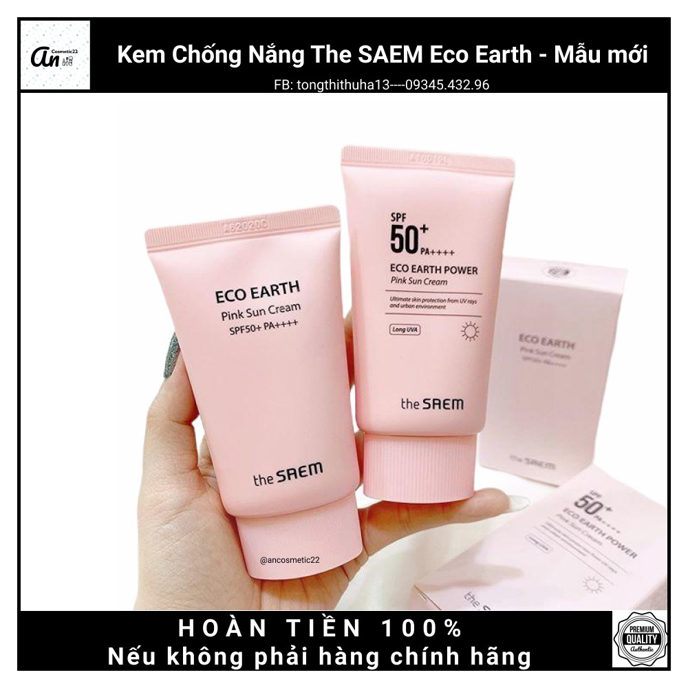 Kem Chống Nắng The Saem Eco Earth Power Pink (SPF 50+/PA)+++ | BigBuy360 - bigbuy360.vn
