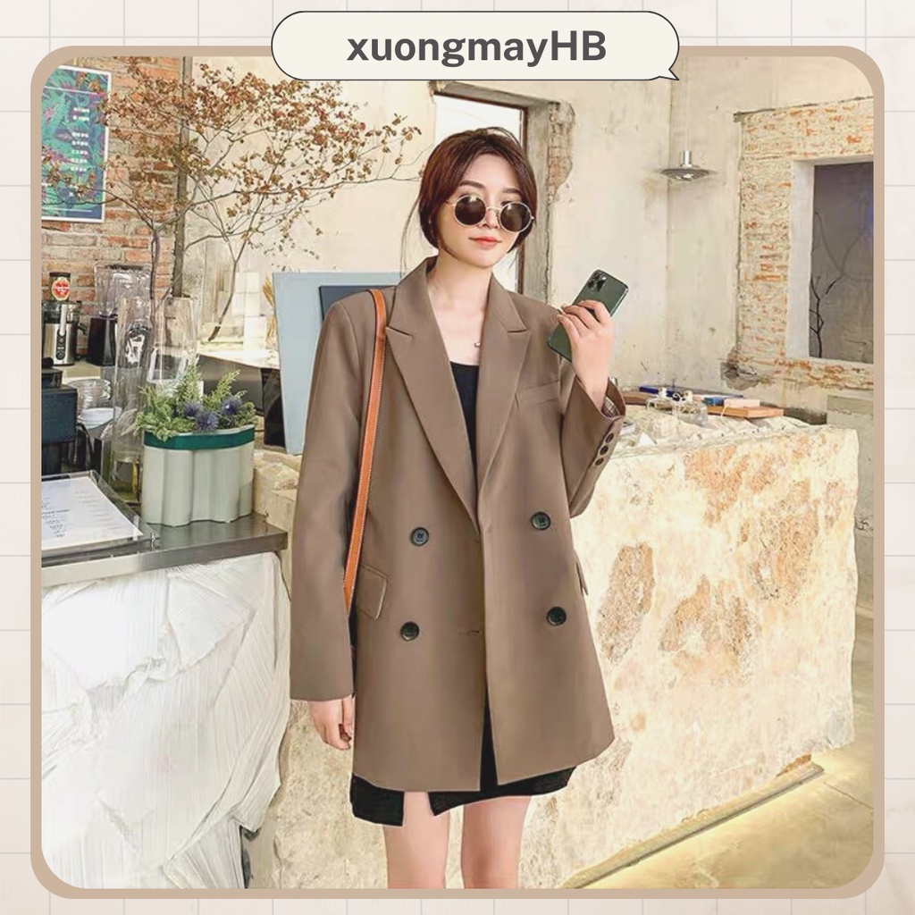 Áo Khoác Blazer nữ kiểu hàn, Áo vest choàng ngoài mùa đông hàng cao cấp HB A006