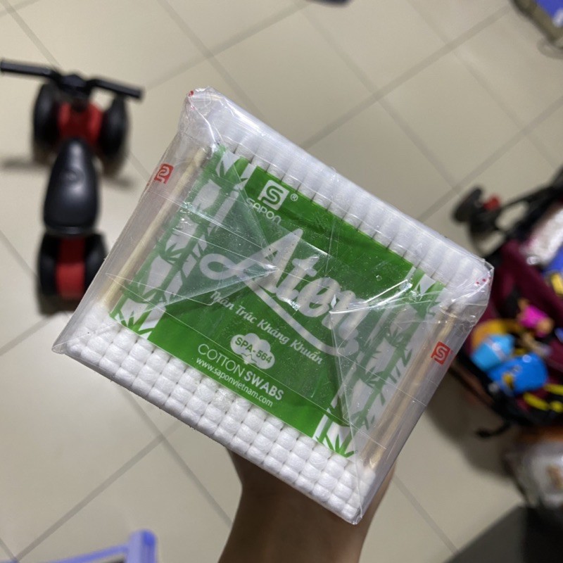 Bông kháng khuẩn 12 gói zíp  thân gỗ