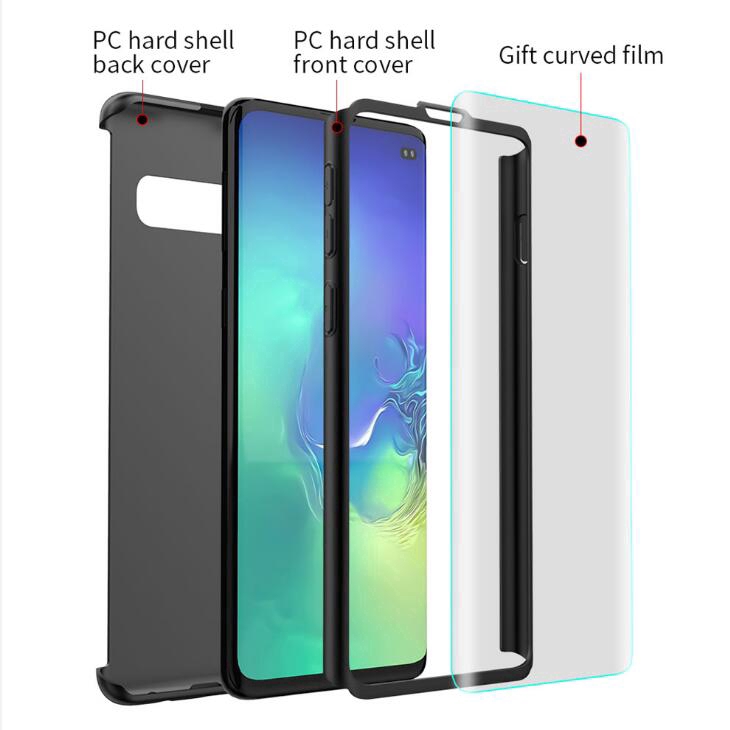 Ốp điện thoại nhựa PC cứng bảo vệ toàn diện + miếng dán màn hình cho Samsung Galaxy S7 S7 Edge S6 Edge