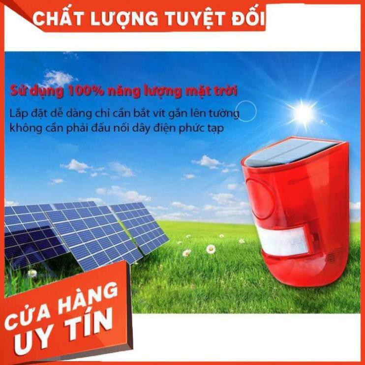 Còi chống trộm SOLAR, còi hú, chuông báo chống trộm hồng ngoại dùng năng lượng mặt trời, BH 6 tháng