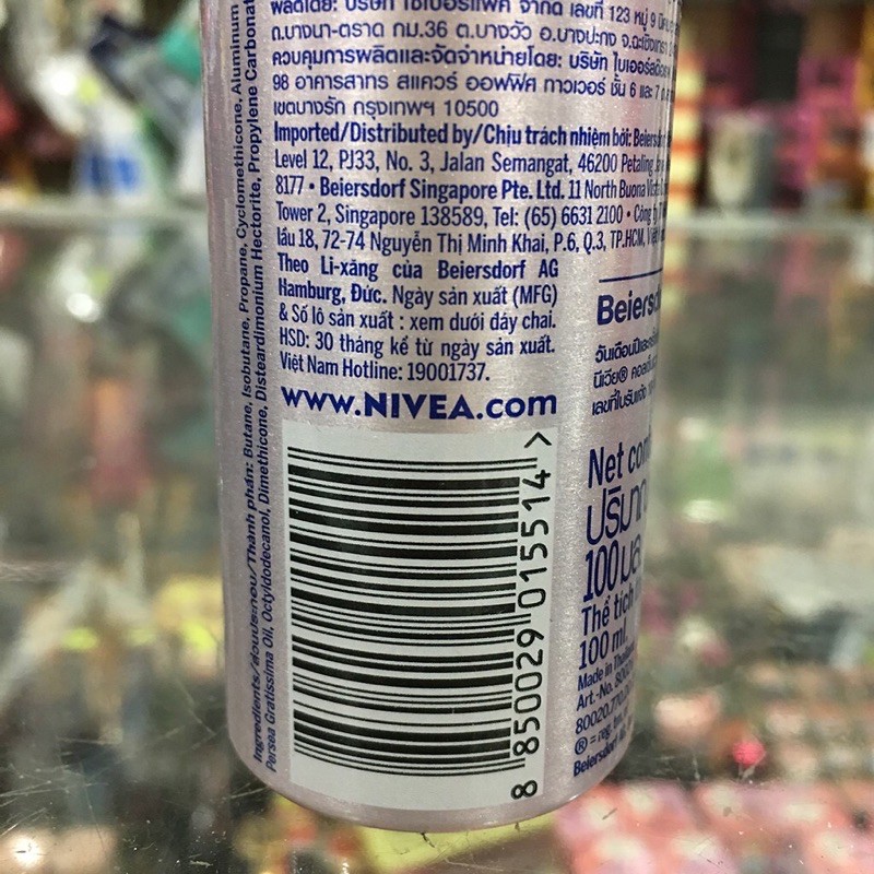 Xịt ngăn mùi trắng mịn Niva Extra White Serum 10x Vitamin C 100ml
