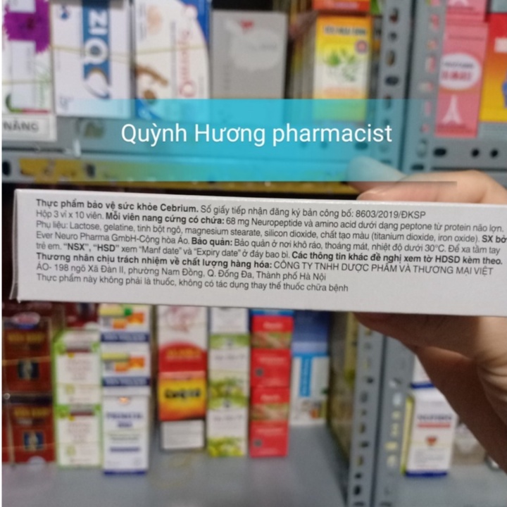 CEBRIUM hộp 30 viên hỗ trợ cải thiện trí nhớ,tăng tuần hoàn não