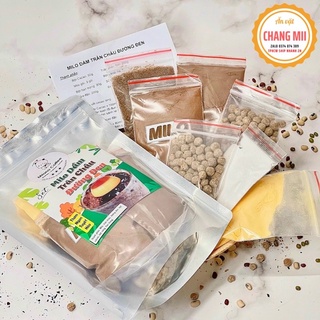Set nguyên liệu milo dầm trân châu pudding