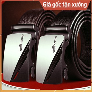 Thắt lưng da CARTELO khóa tự động cao cấp Duy Anh Leather 3.5cm x 125cm.