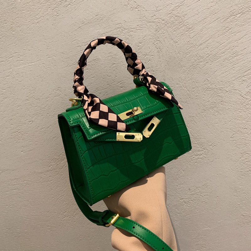 IELGY Túi Đeo Chéo Có Khăn Choàng Cổ Họa Tiết Vân Đá Thời Trang Cho Nữ