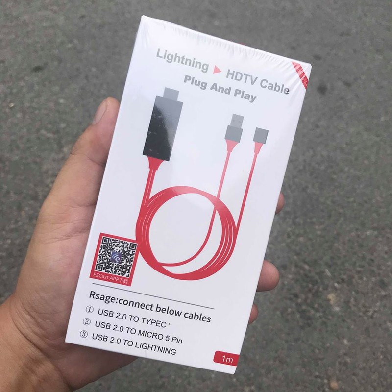 CÁP HDMI ĐA NĂNG CHUYỂN TỪ ĐIỆN THOẠI RA TIVI CHÂN LIGHTNING CHO IPHONE