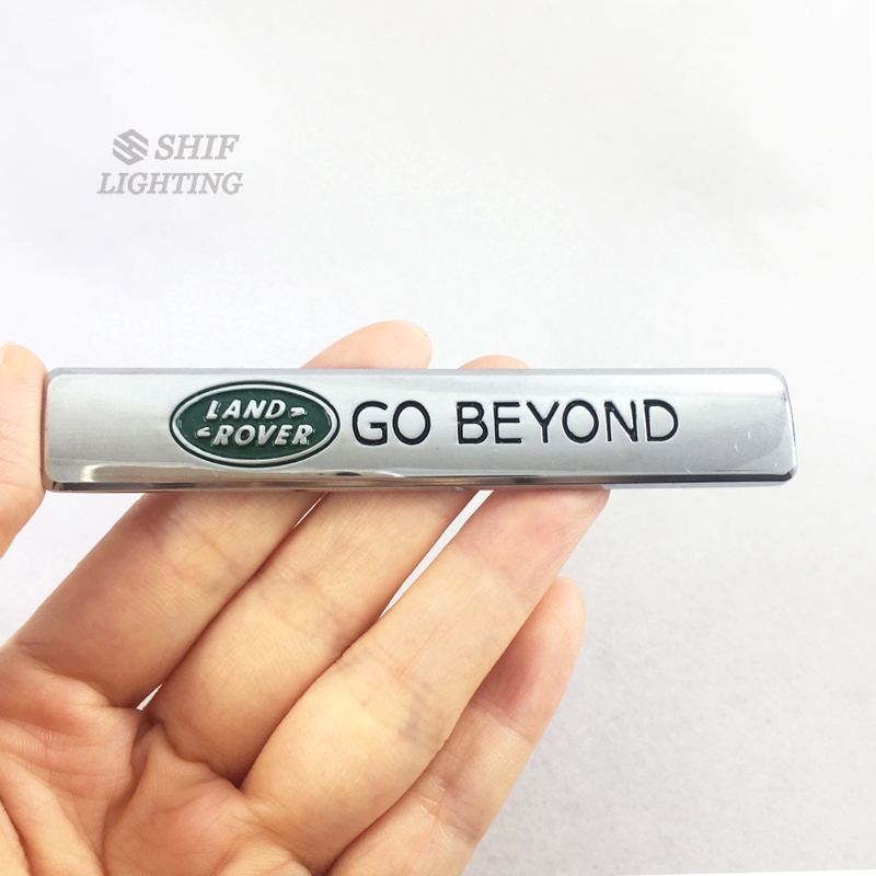 FENDER 1 Miếng Dán Logo Chữ GO BEYOND Bằng Kim Loại Trang Trí Cho Xe Hơi LAND ROVER RANGE ROVER
