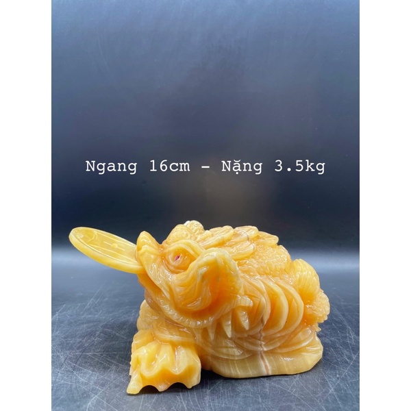 Cóc Thiềm Thừ Ngậm Tiền Đá Ngọc Hoàng Long Phong Thuỷ ( Dáng Mới )