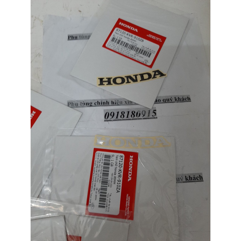 Tem chữ honda 85MM tem mặt nạ wave anpha honda