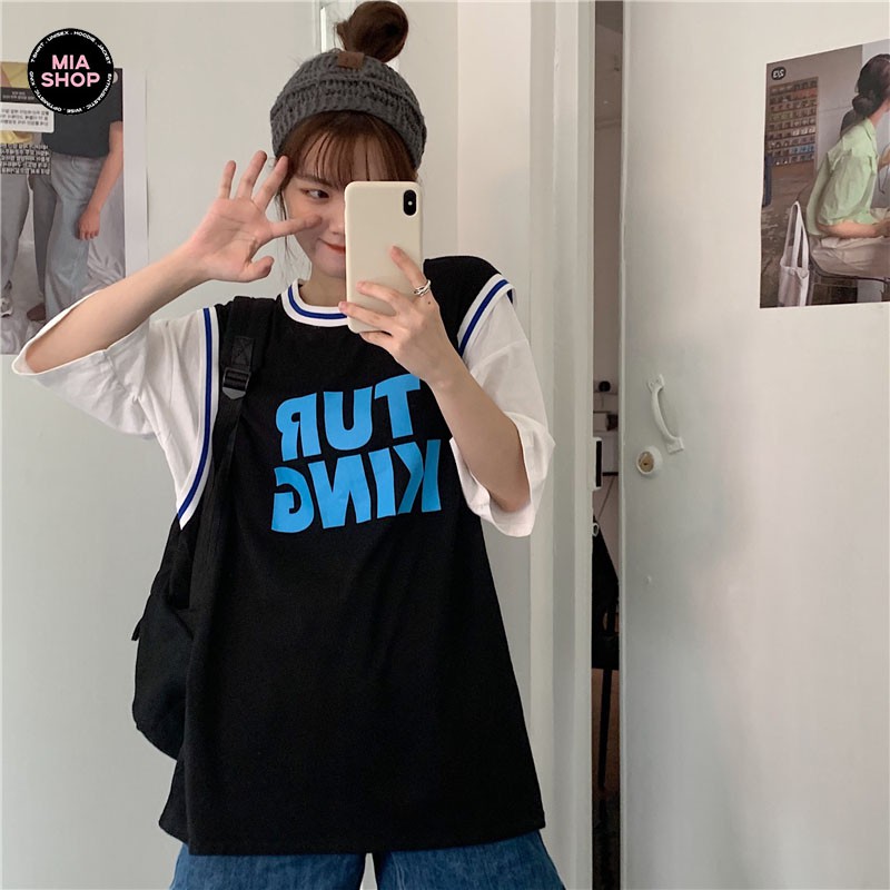 Áo thun tay lỡ MIA, Áo phông nữ form rộng dáng Unisex/Ulzzang, Kiểu bóng rổ mặc lẻ cặp nhóm hình TURKING