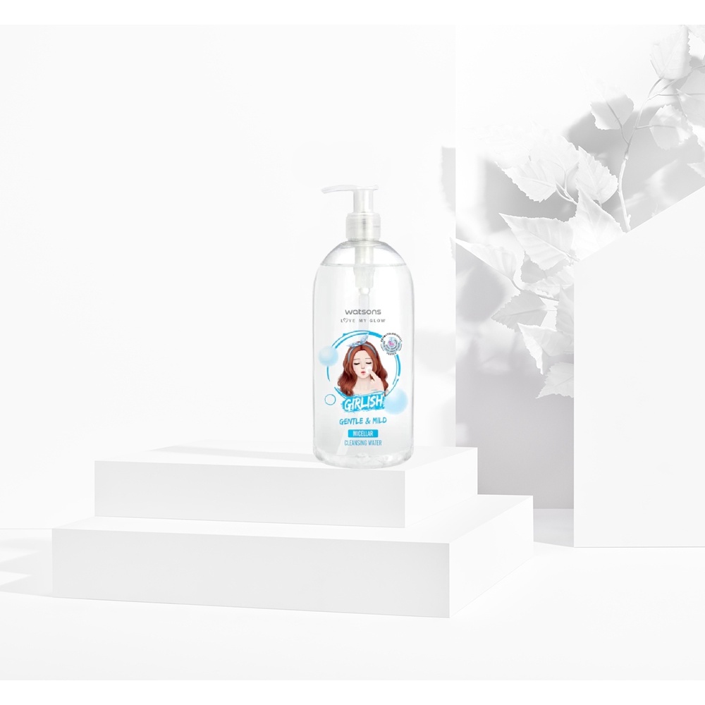 Nước Tẩy Trang Watsons Girlish Gentle &amp; Mild Micellar Dịu Nhẹ 485ml