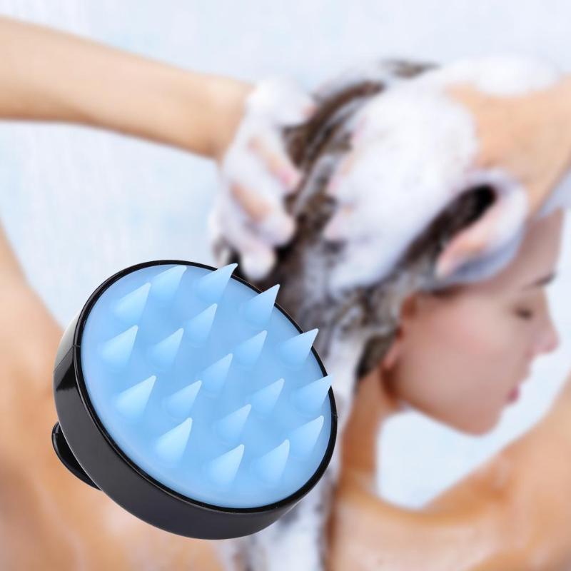 Bàn Chải Silicone Mềm Dùng Mát Xa Da Đầu Tiện Dụng Cho Gia Đình