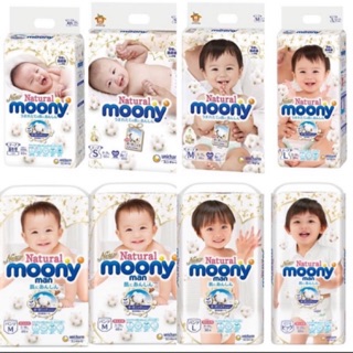 TÃ MOONY NATURAL NỘI ĐỊA dán/ quần NB63/S58/S50/M46qd/L38/L36/XL32