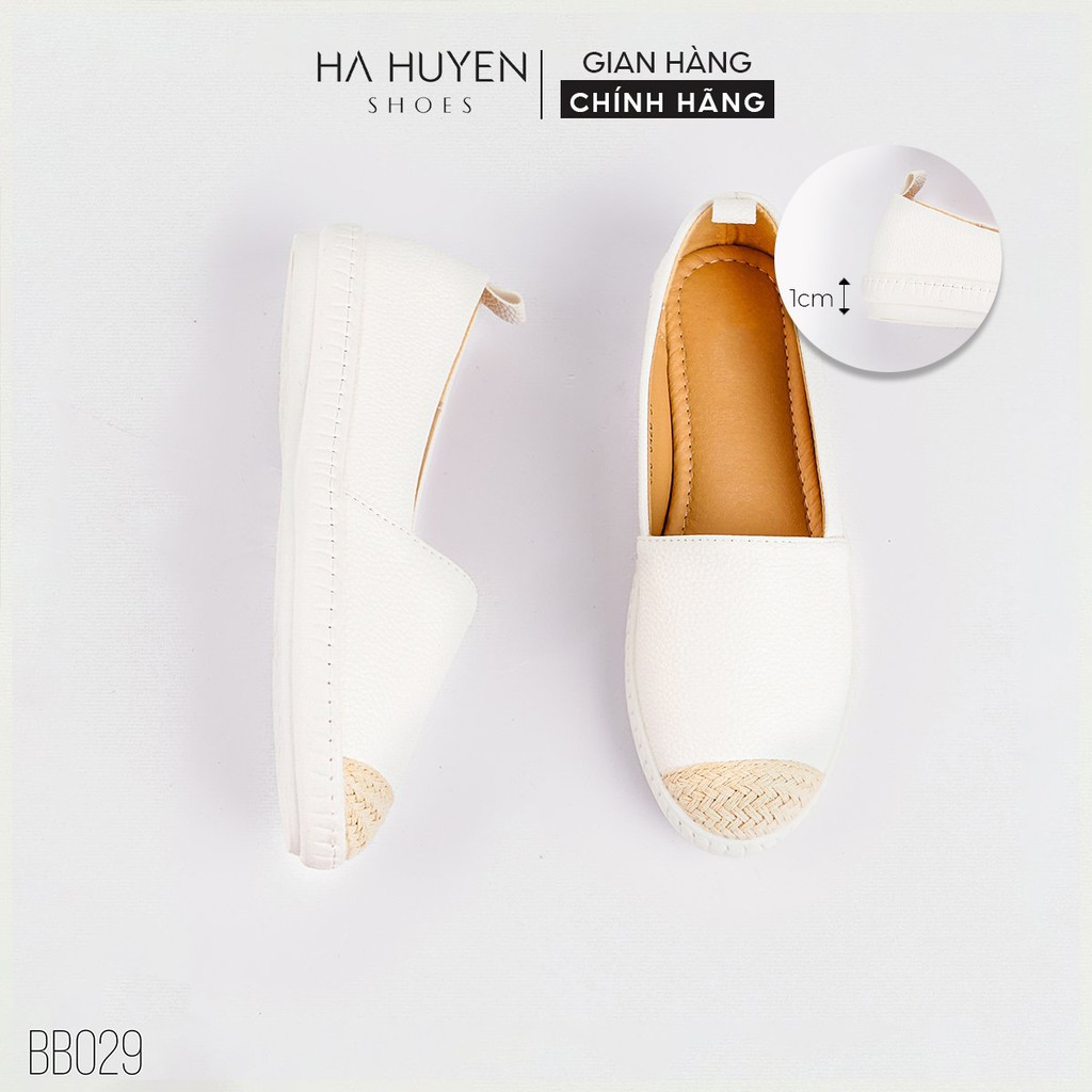 Giày slip on nữ Hà Huyền Shoes mũi len dáng thể thao, năng động - BB029