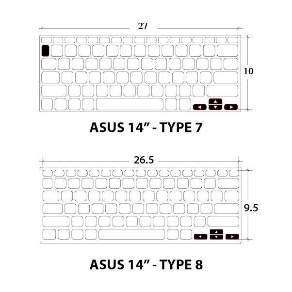 Tấm phủ bàn phím ASUS 14"