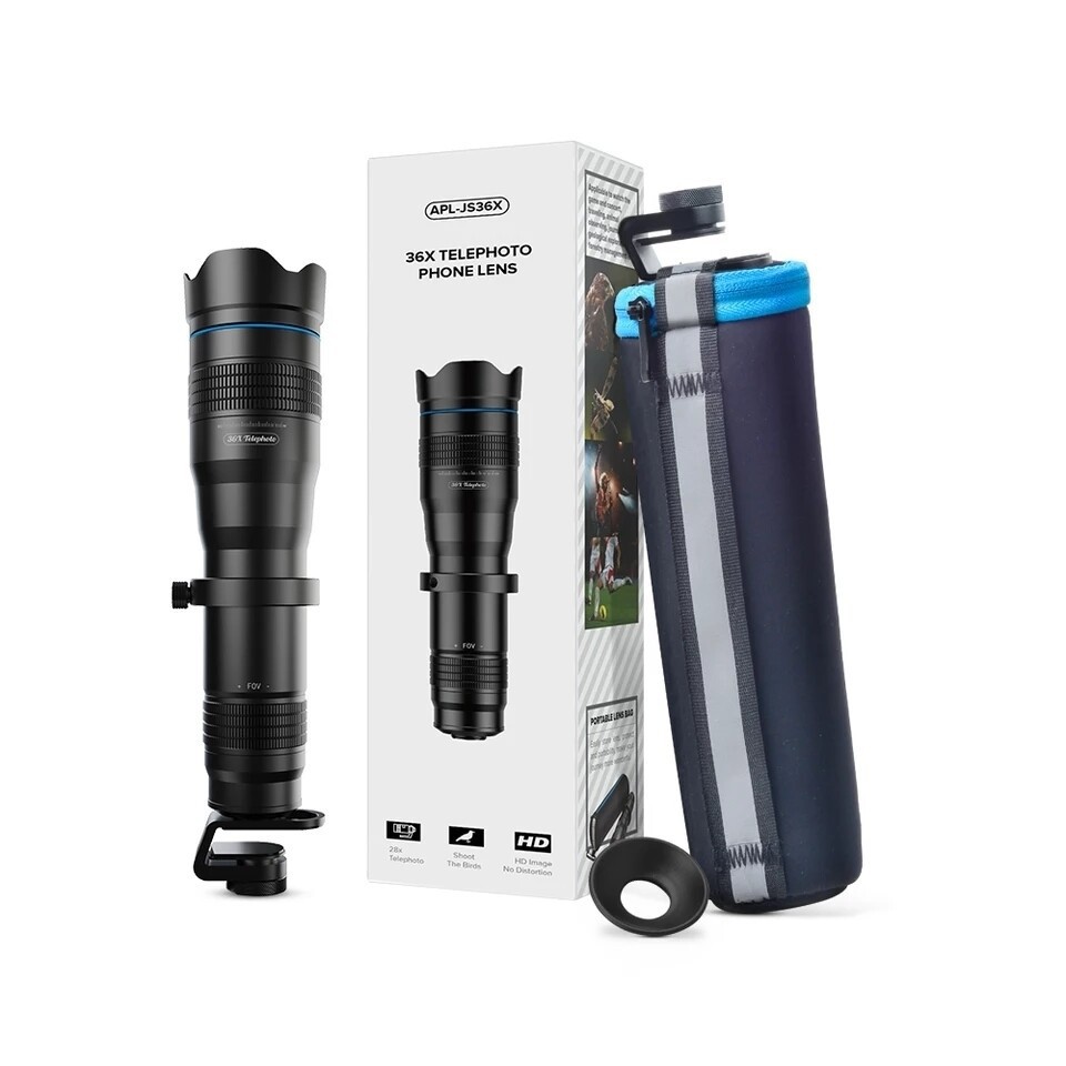 ♧❡☁Bộ ống kính apexel 36x super tele zoom lens cho điện thoại - Tặng kèm Tripod