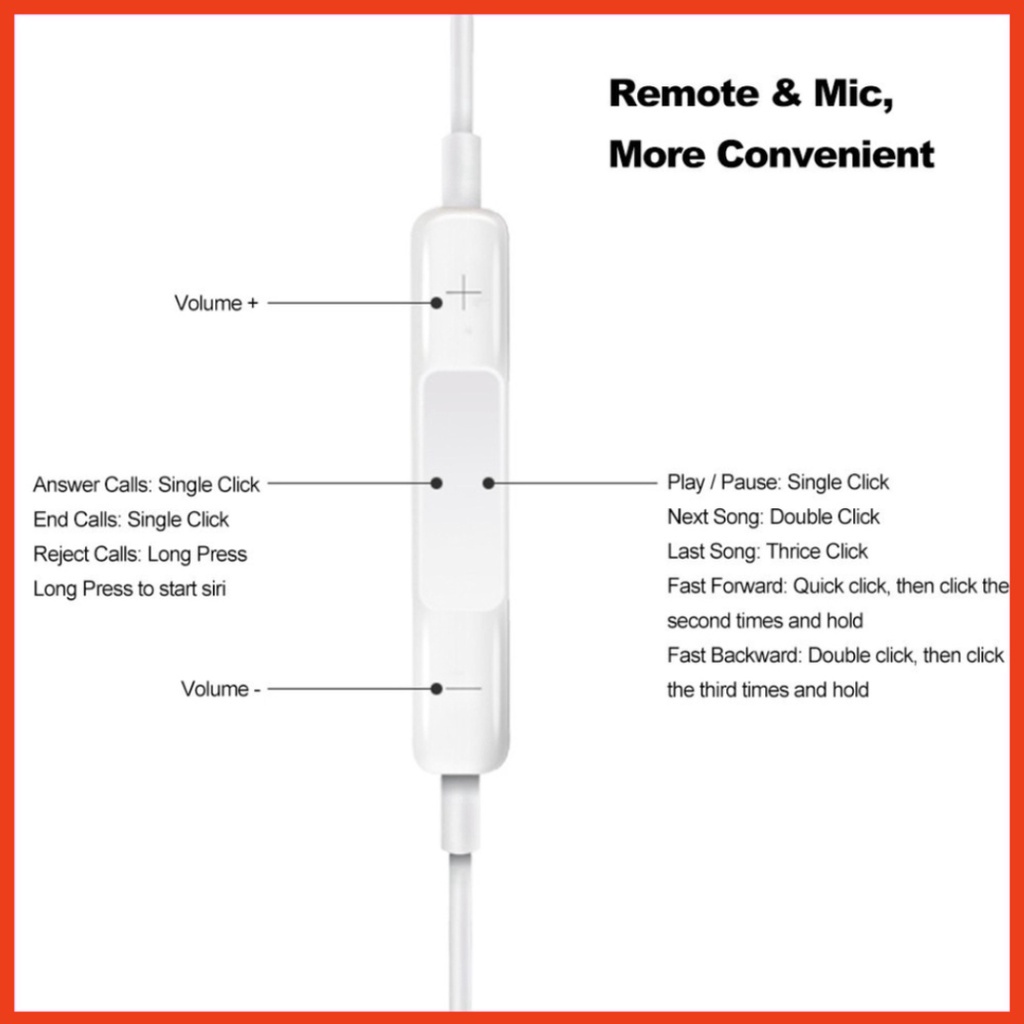Tai Nghe Nhét Tai Iphon Và Androi Jack Cắm 3.5mm. Tích Hợp Micro