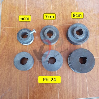 Puly động cơ phi 24, Buly 6, 7, 8, 10, 12 bản A B, puly máy rửa xe, buly máy tời, puly máy hơi, máy nén khí