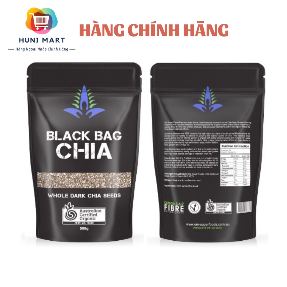 Hạt CHIA đen hữu cơ ÚC