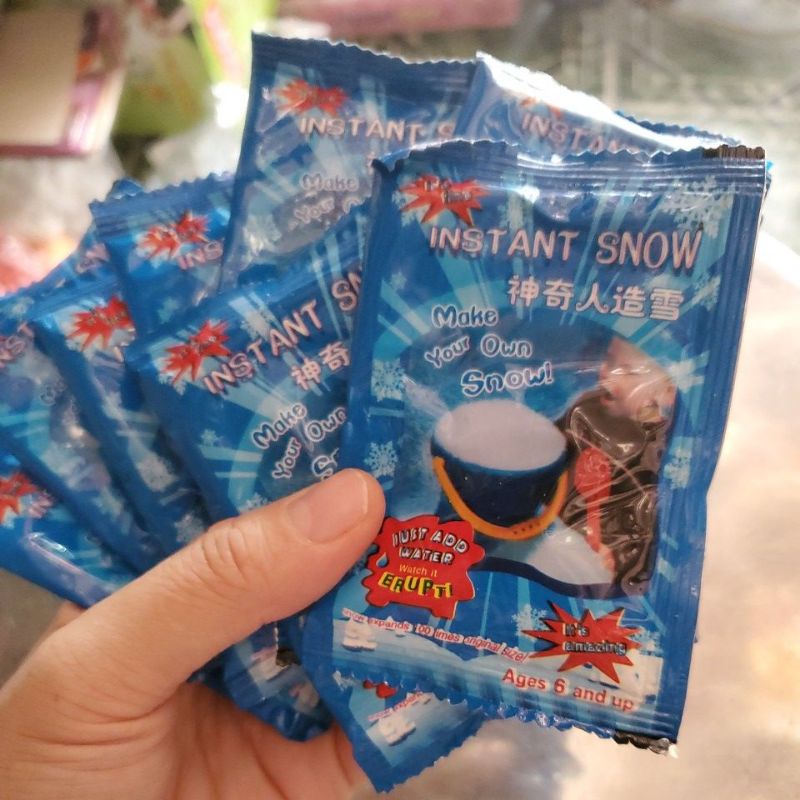 1 gói tuyết xanh bông bạc để làm slime