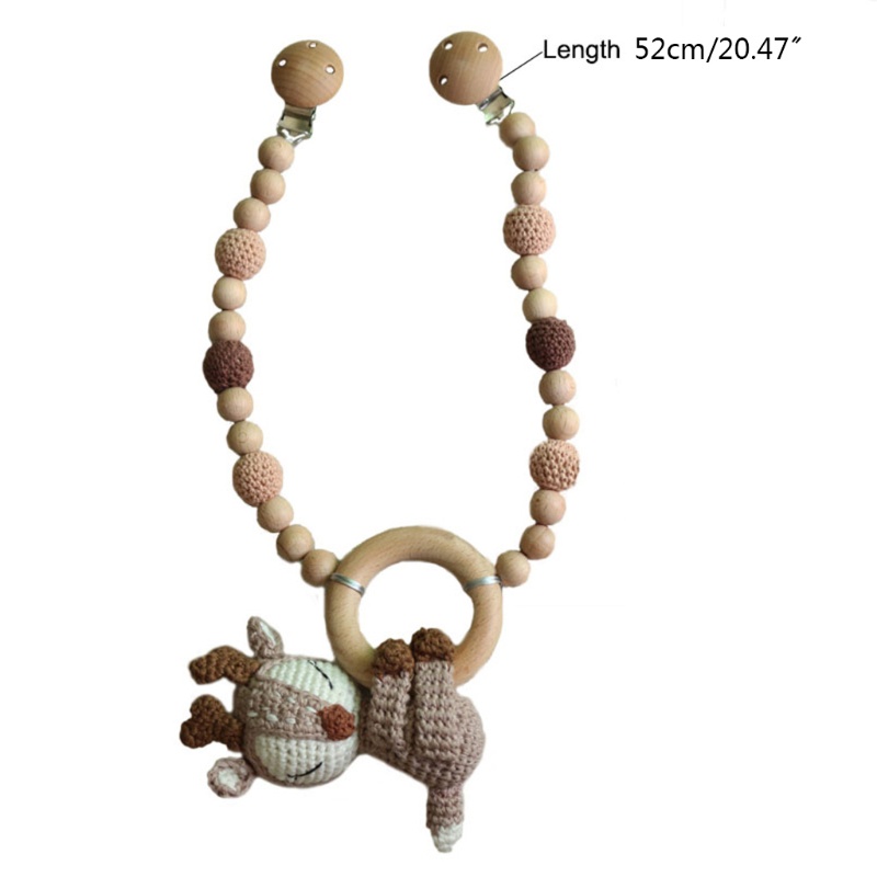 Đồ Chơi Chuông Lục Lạc Di Động Treo Xe Đẩy Em Bé Sơ Sinh Gặm Răng