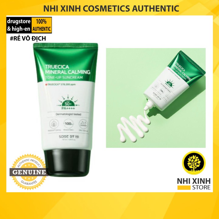 [New 2021-Tone-Up] Kem Chống Nắng Some By Mi Truecica Mineral 100 Calming Suncream | BigBuy360 - bigbuy360.vn