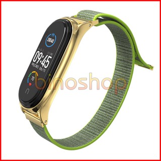 Dây đeo miband 4, miband 3 nylon viền cong PLUS chính hãng MIJOBS, dây đeo thay thế mi band 4, mi band 3 nylon MIJOBS
