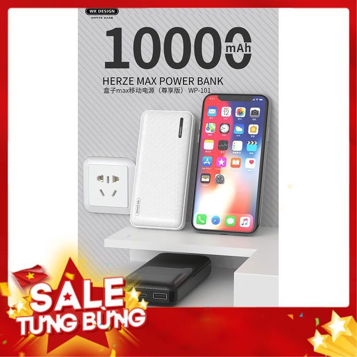 Sạc dự phòng 10000 mAh WK DESIGN WP101 pin sạc hỗ trợ sạc nhanh 2.1A 2 cổng dùng cho iphone androi - SATOPA OFFICIAL