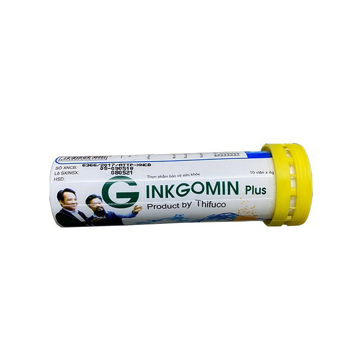 Viên bổ não Ginkgomin plus dạng sủi lọ 10 Viên | BigBuy360 - bigbuy360.vn